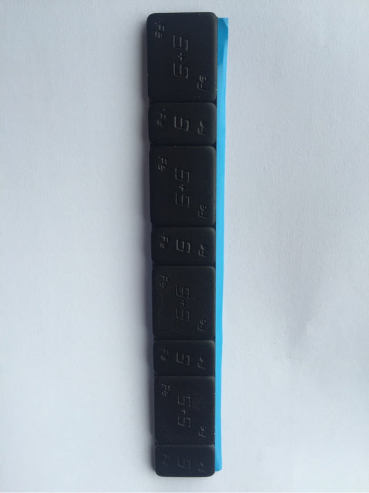 Kerék súly ragasztott matt fekete (5gr+10gr)*4db csíkokban